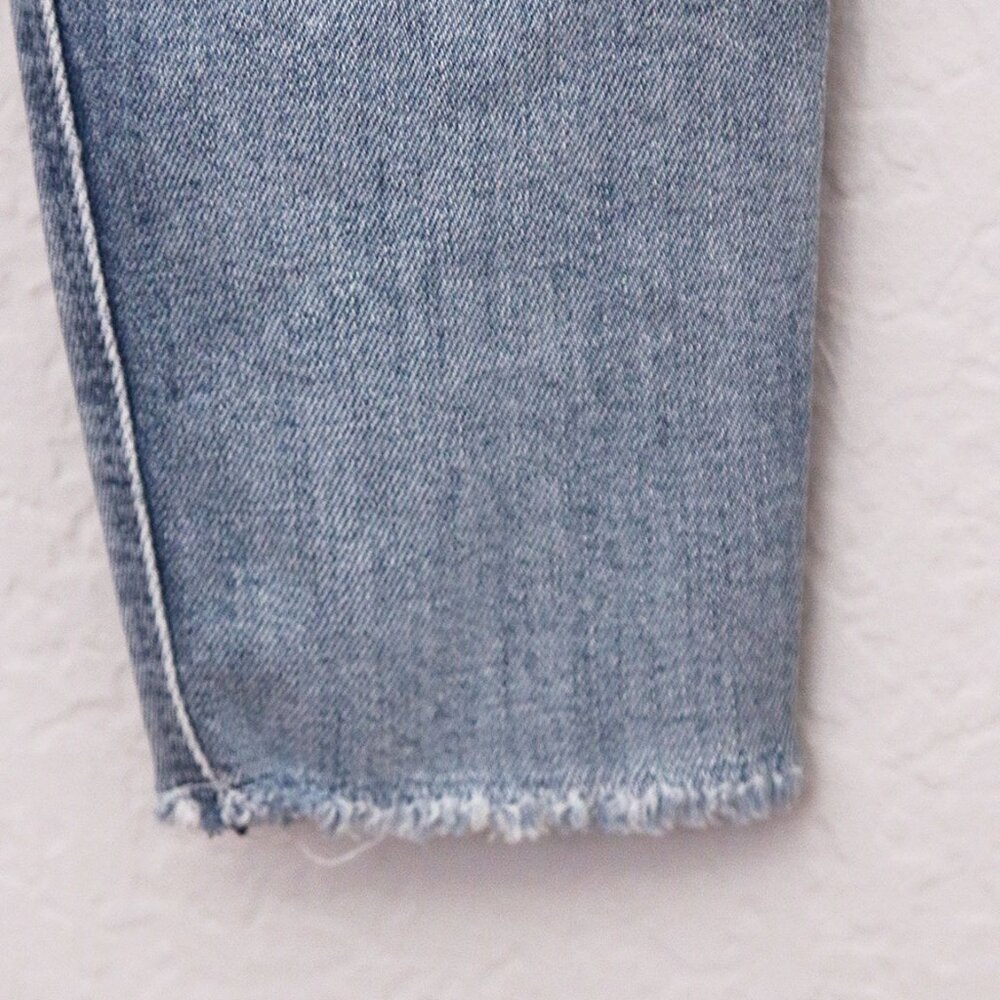 RtA Road To Awe Women's 28 Madrid Skinny Jeans Stretch Frayed Hem Blue Wash $315 - Picture 13 of 14